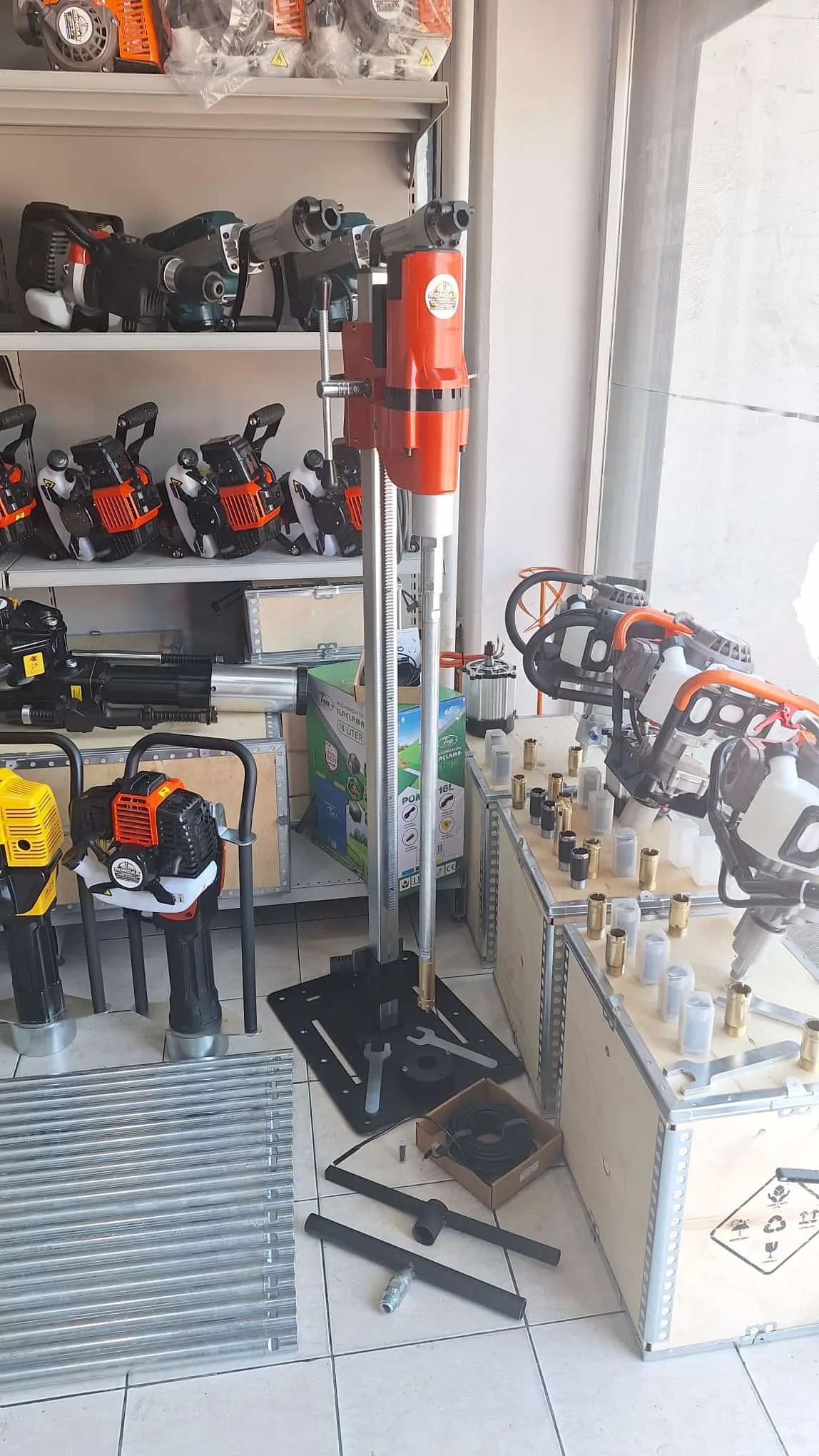 Elektrikli Karot ve Sondaj Makinesi Sehpalı Profesyonel 5Mt. Set